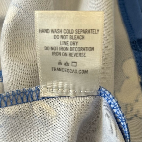 NWT, Jun & Ivy Women’s Empire Waist Tiered Floral Blue Mini Dress, Size Medium - Picture 7 of 7